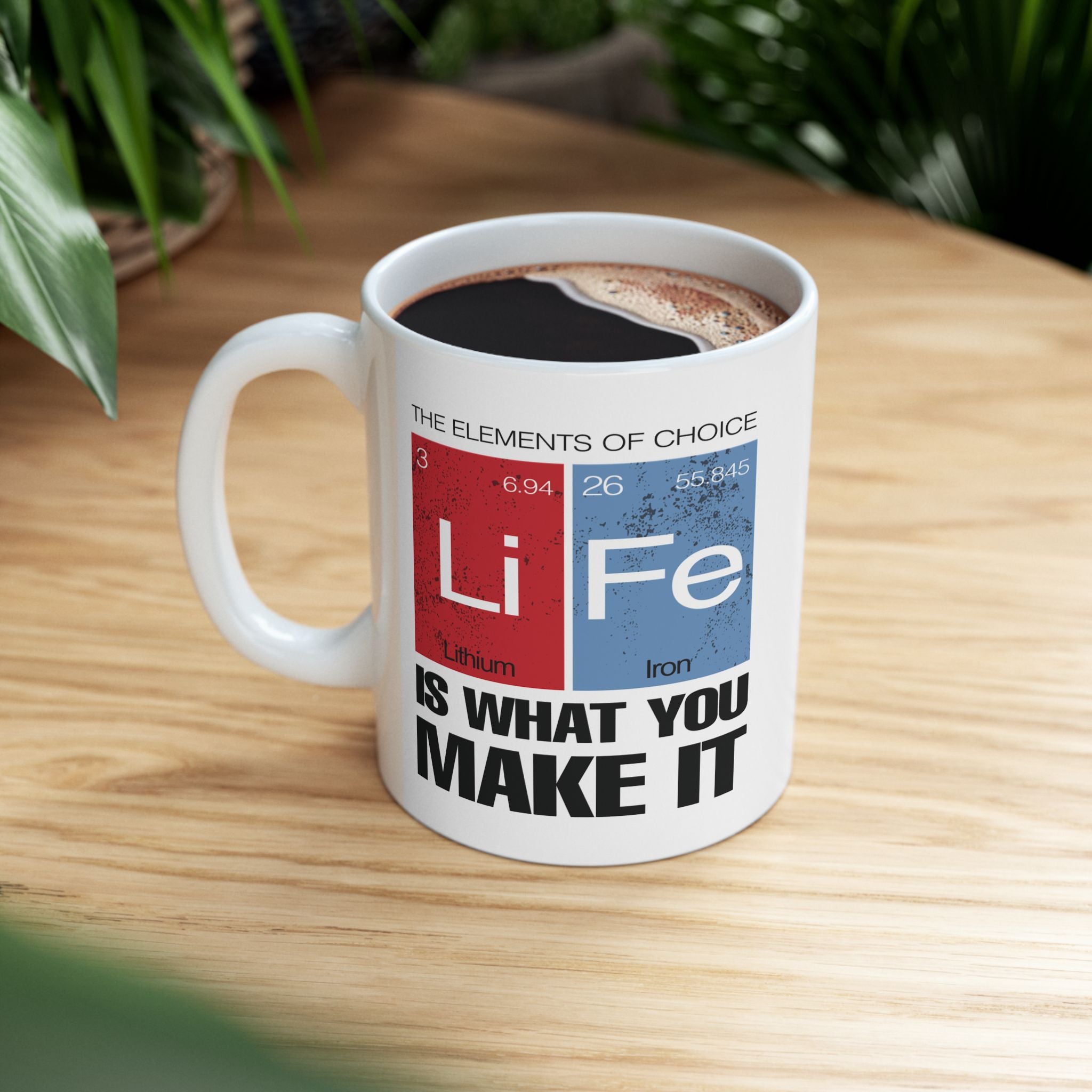 Inspirational Mug - Life Is What You Make It - Coffee Lovers Gift, Motivational Quote, Unique Kitchen Decor, 11oz, 15oz Tea Mug.