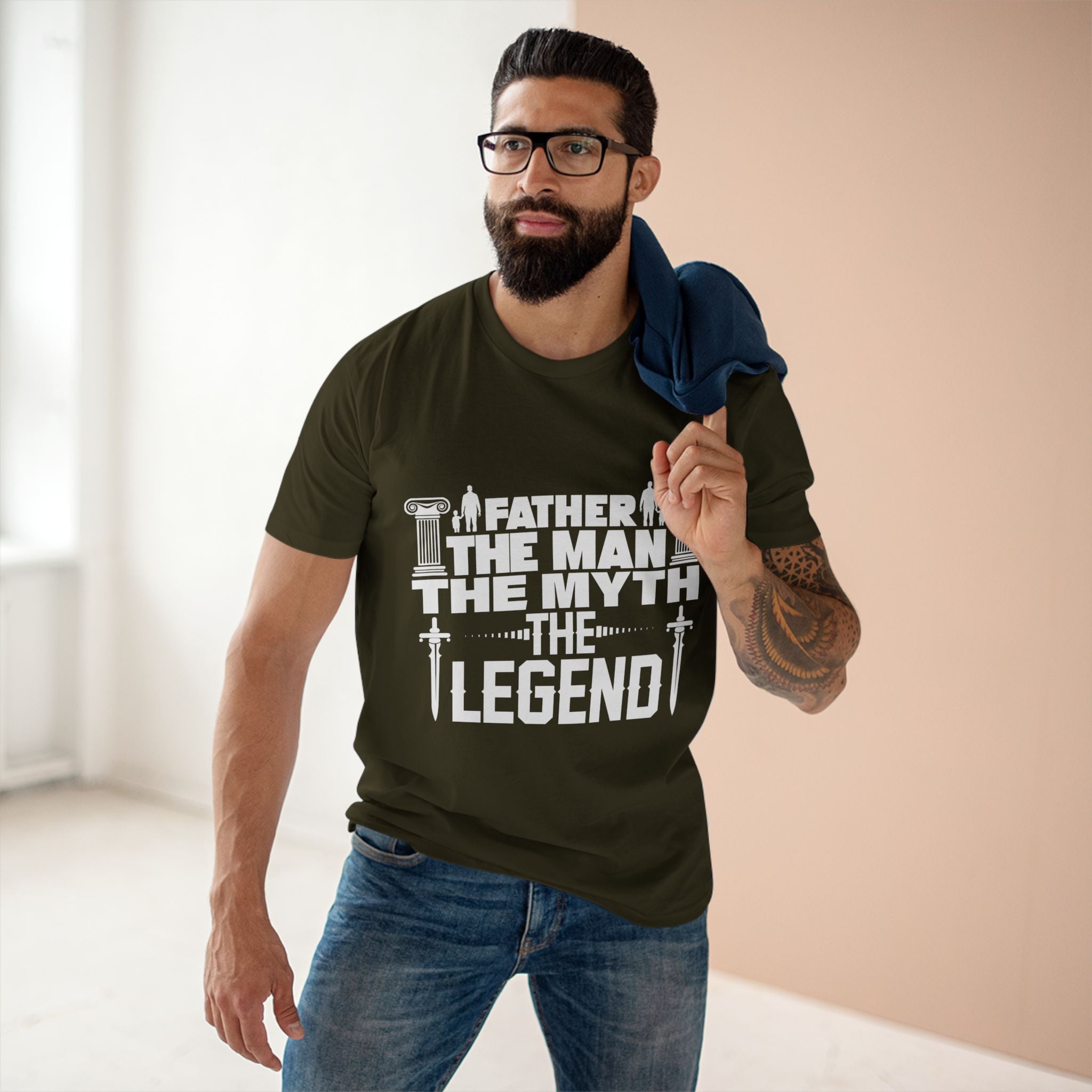 Father - The Man, The Myth, The Legend, T-Shirt, Dad Gift, Father's Day Present, Inspirational Tee Shirt, Man T-Shirt, Birthday Gift.