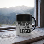 Father - The Man, The Myth, The Legend, Color Changing Coffee Mug, Daddy Gift, Father's Day Present, Dad Birthday Cup, Office Tea Cup, Heat.