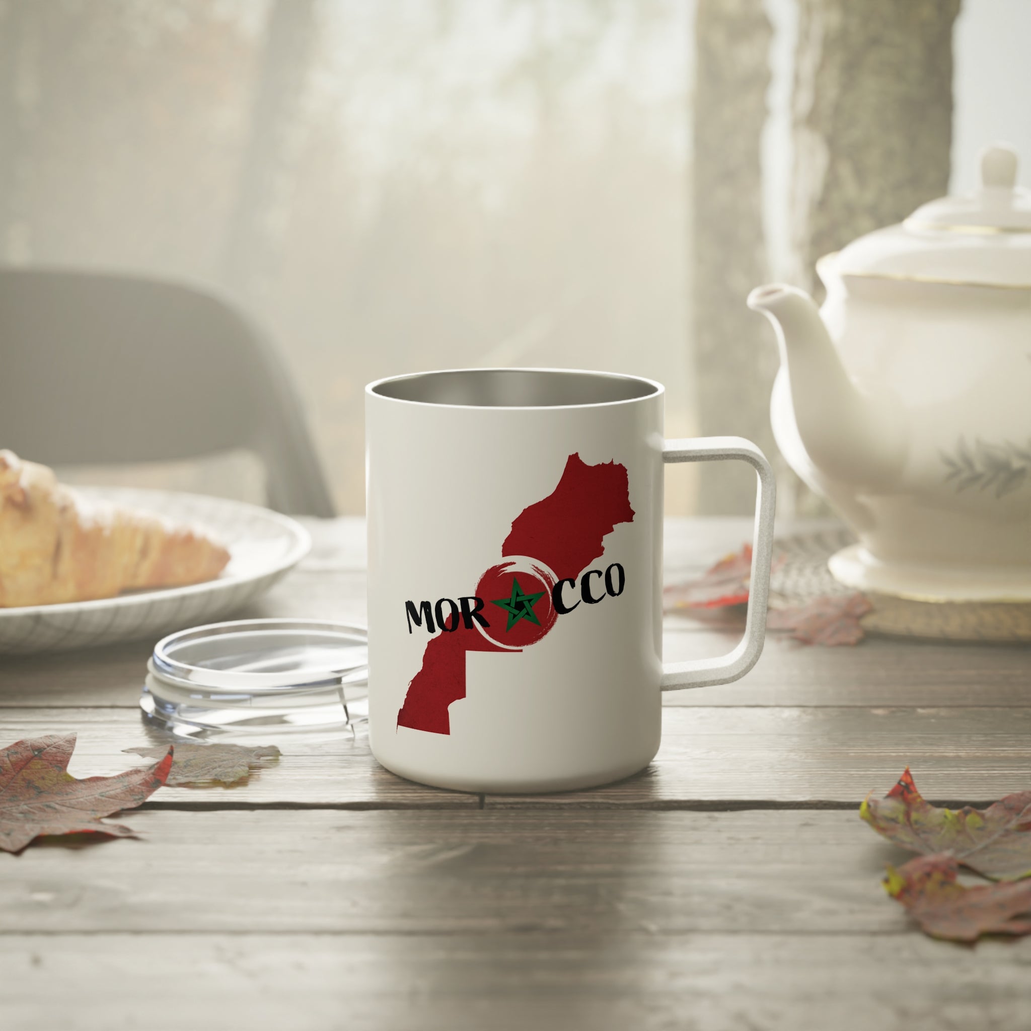 Morocco Map Insulated Coffee Mug, 10oz
