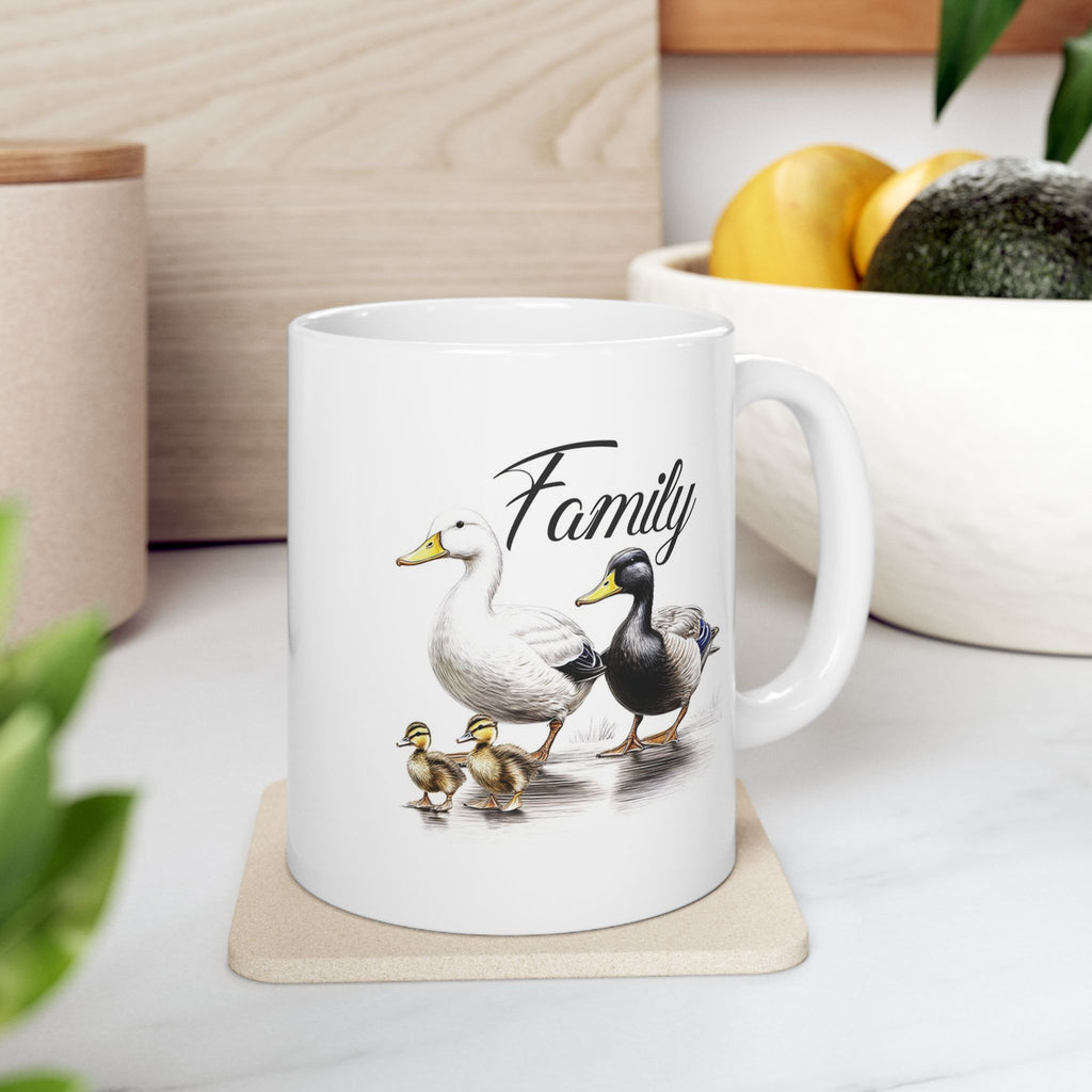 Charming Family Duck Ceramic Mug