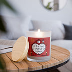 At The heart Of What We Do is Home, Frosted Glass Candle, 11oz. Home Decor, Aromatherapy, Inspirational Gift, Housewarming Present.