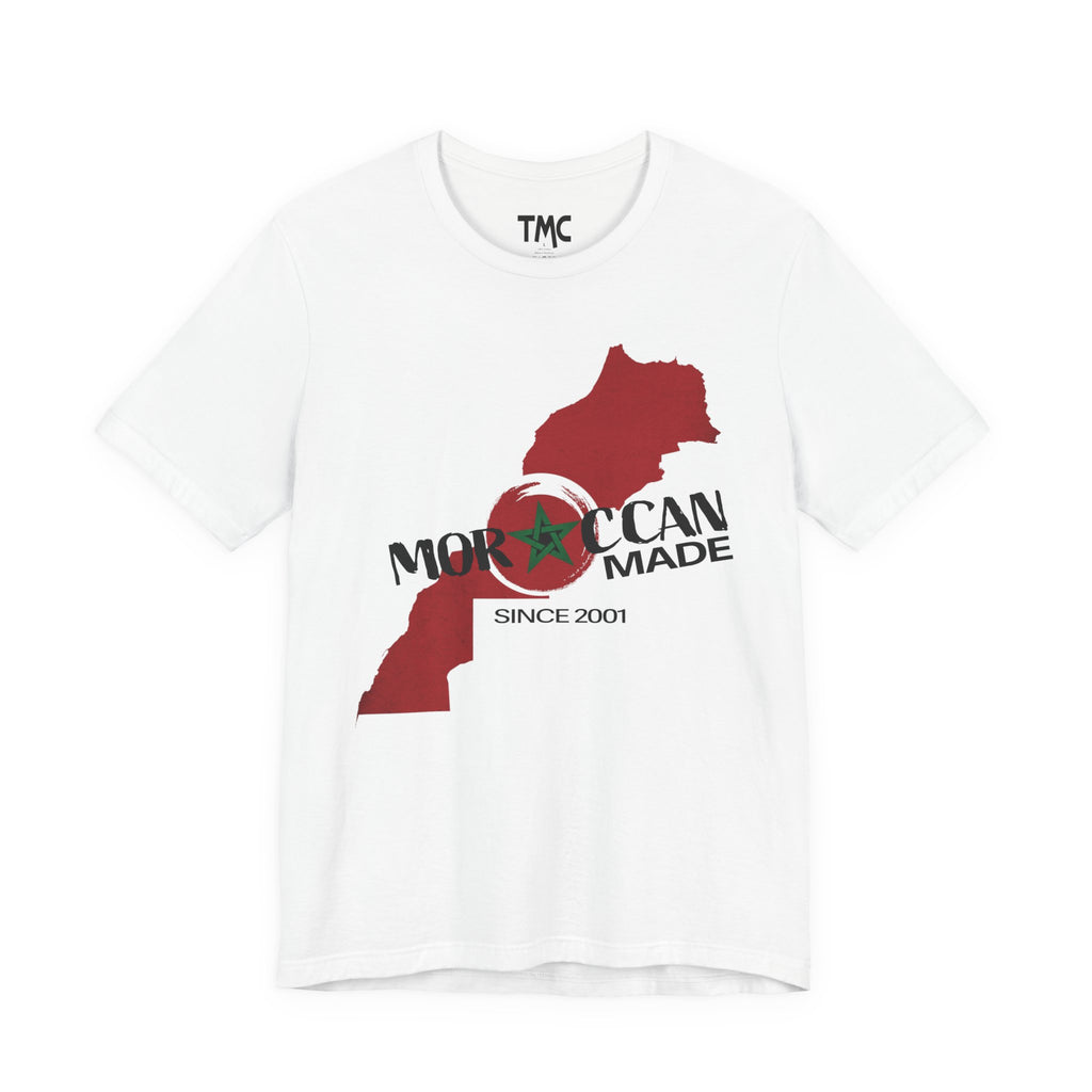 Moroccan Made Map Tee | Morocco Flag Outline T-Shirt