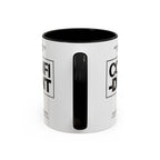 Confident Inspirational Accent Coffee Mug — 'Confident' Motivational Tea Cup with Black Handle