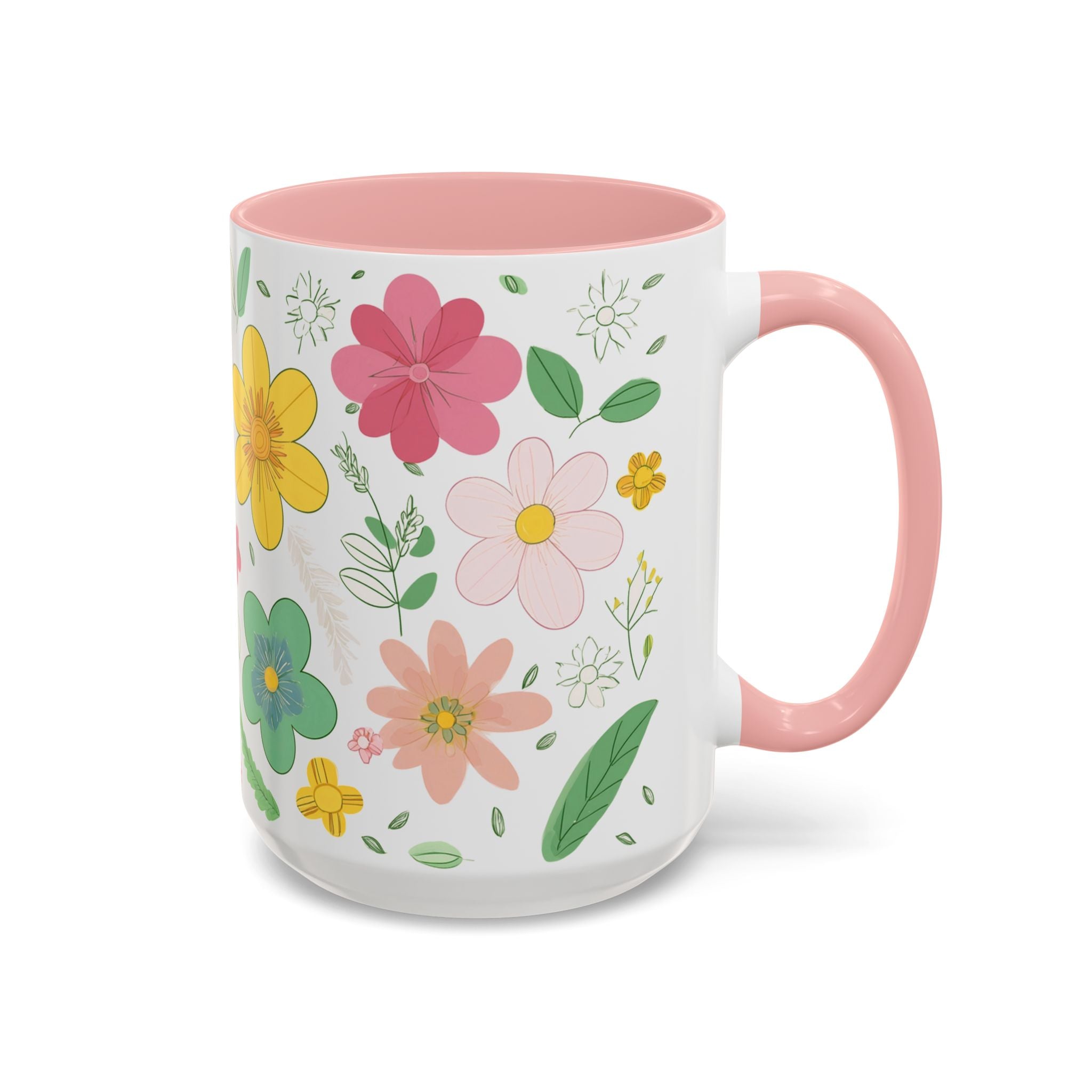 Blossom Floral Mug, Flower Ceramic Cup, Pretty Floral Tea Mug, Coffee Cup Gift, Spring Blossom Mug.