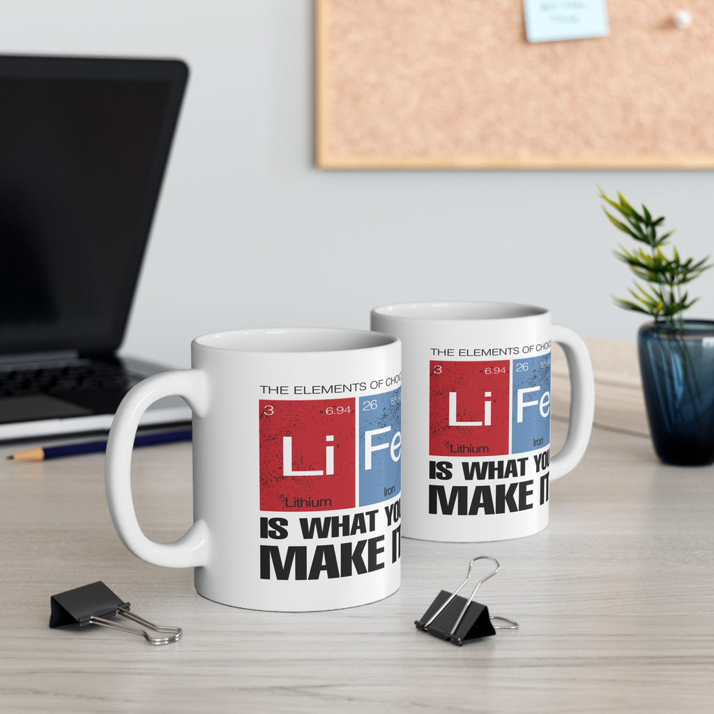 Inspirational Mug - Life Is What You Make It - Coffee Lovers Gift, Motivational Quote, Unique Kitchen Decor, 11oz, 15oz Tea Mug.