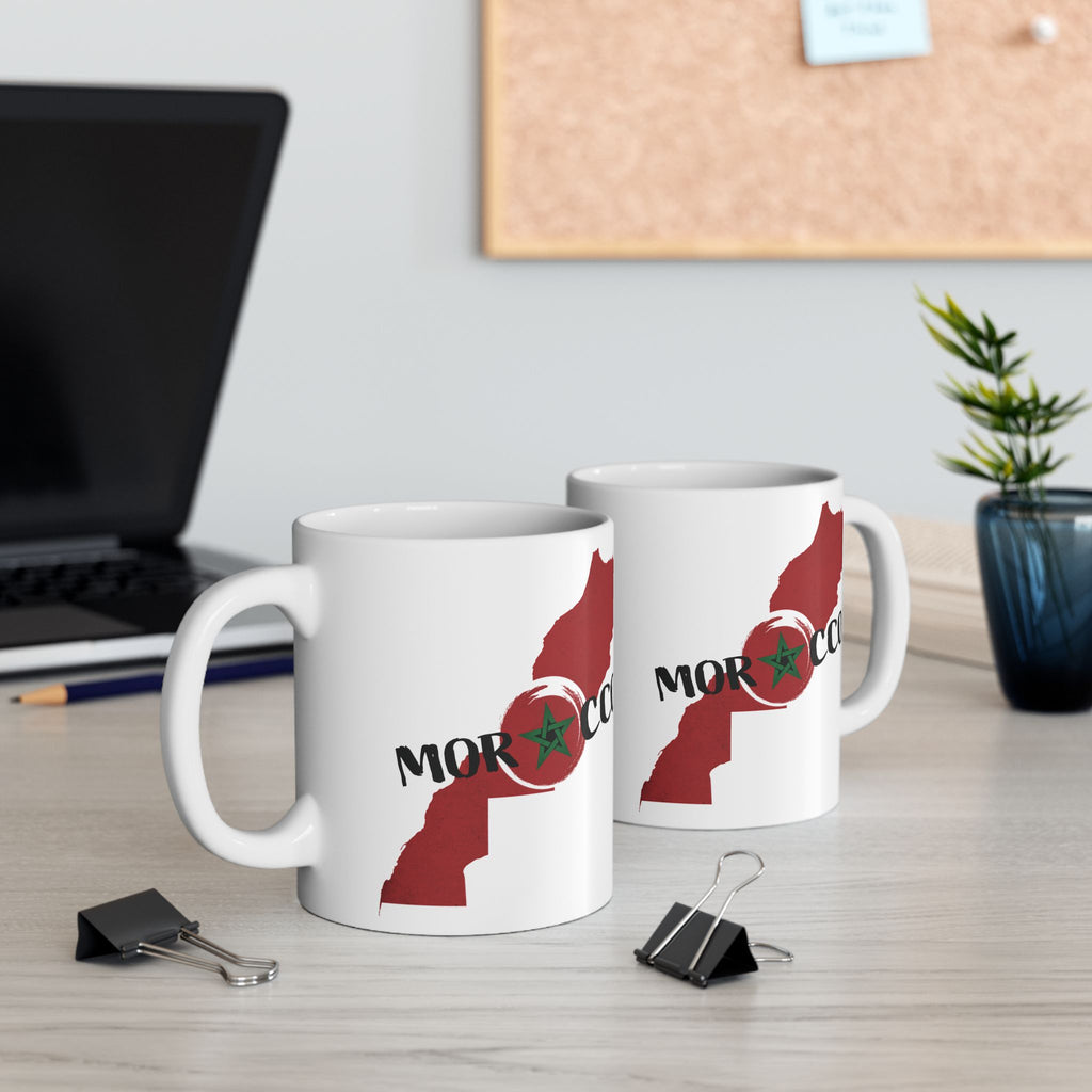 Morocco Map Ceramic Mug 11 oz