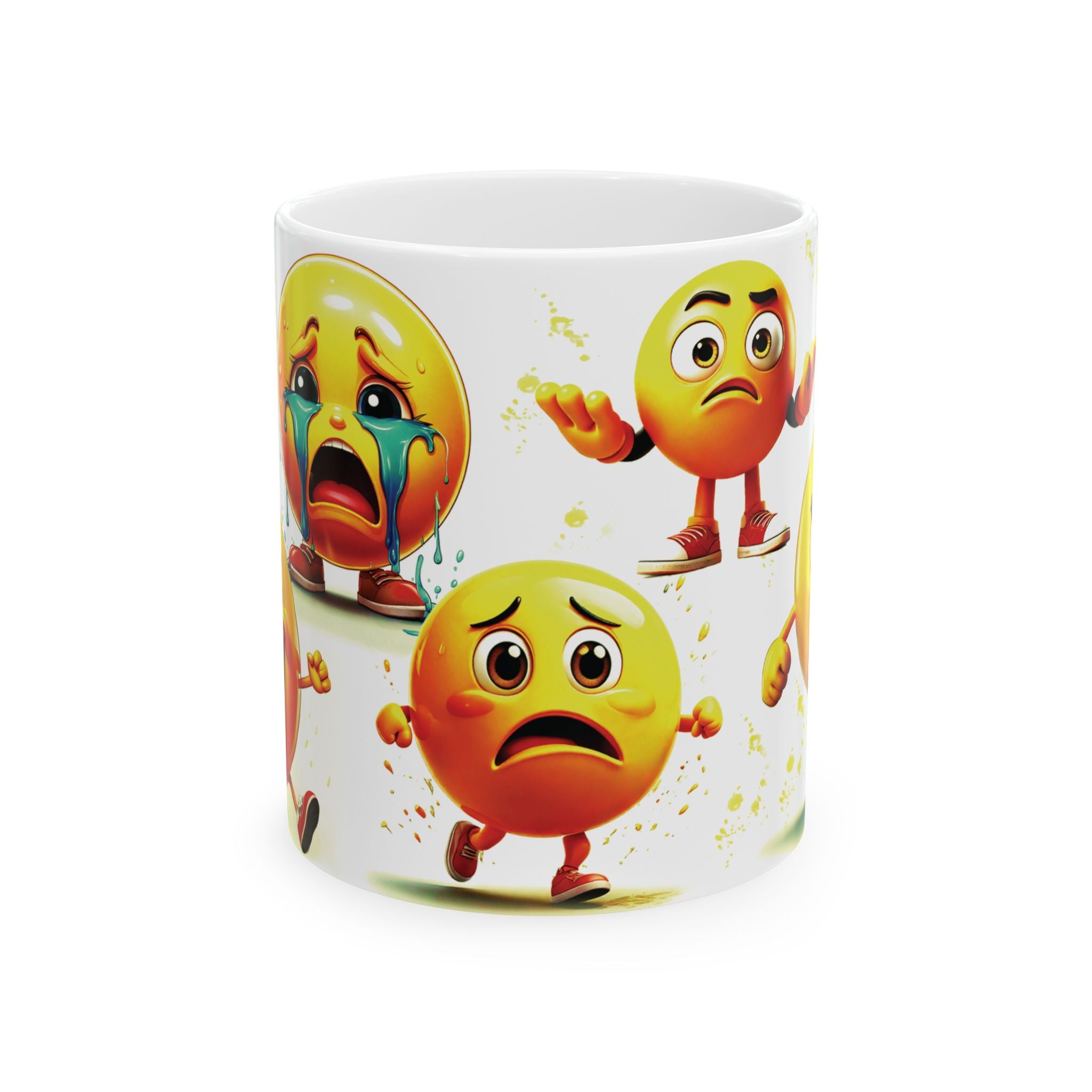 Emoji Custom Ceramic Mug, Funny Emoji Coffee Cup, Personalized Emoji Gift for Coffee Lovers 11oz, 15oz