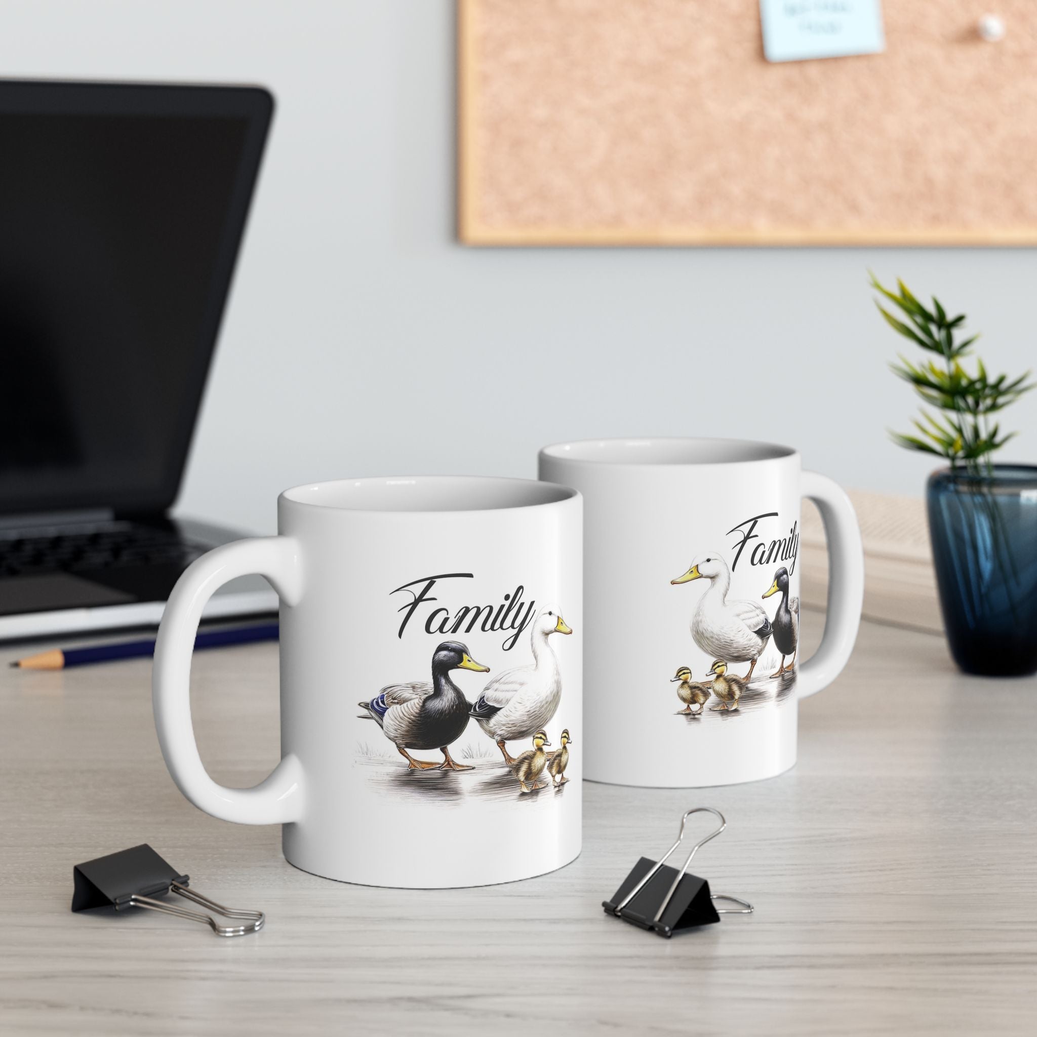Charming Family Duck Ceramic Mug