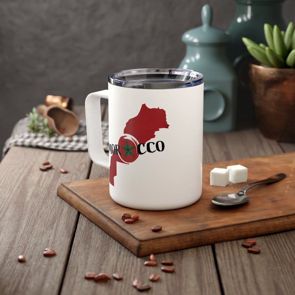 Morocco Map Insulated Coffee Mug, 10oz