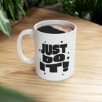 Motivational Ceramic Mug — "Just Do It!" Coffee Cup for Fitness Lovers & Office Inspiration