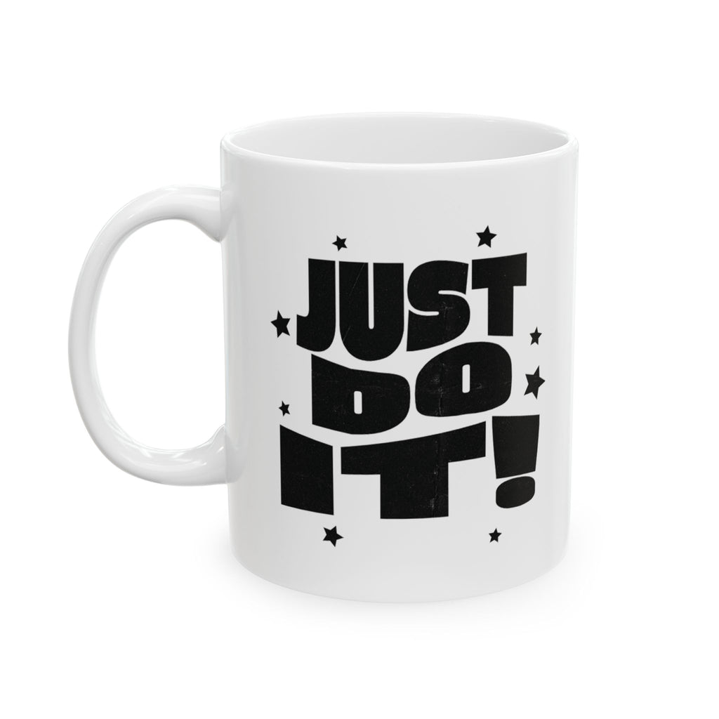 Motivational Ceramic Mug — "Just Do It!" Coffee Cup for Fitness Lovers & Office Inspiration