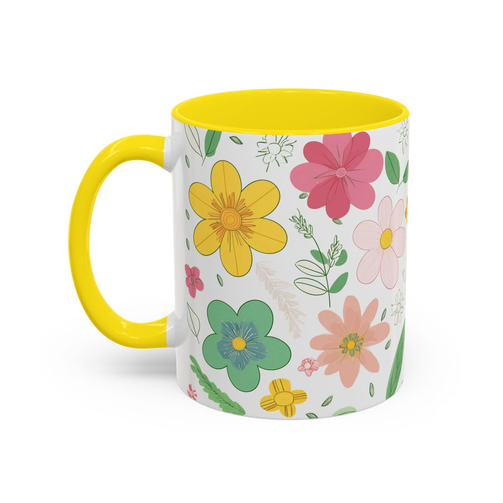 Blossom Floral Mug, Flower Ceramic Cup, Pretty Floral Tea Mug, Coffee Cup Gift, Spring Blossom Mug.