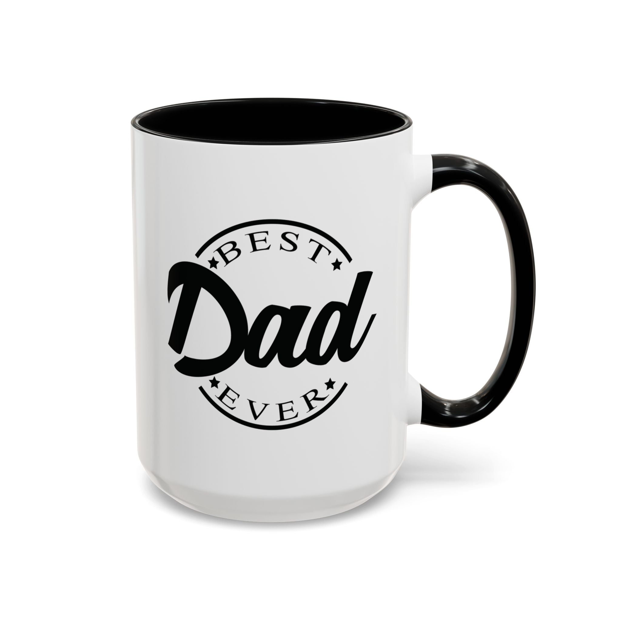 Best Dad Ever Accent Coffee Mug, Unique Gift for Father's Day, Birthday Present for Dad, Home Office Decor, Cool Dad Cup.