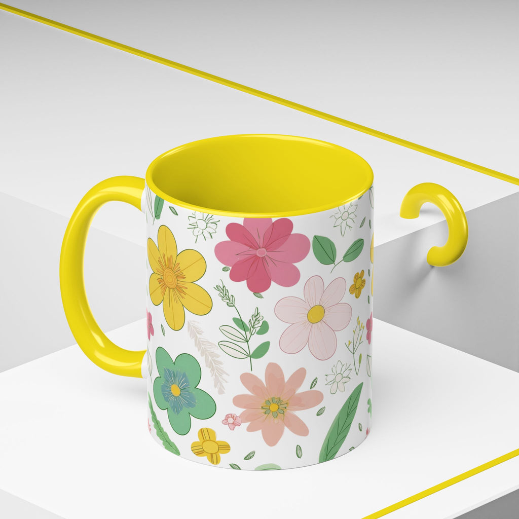 Blossom Floral Mug, Flower Ceramic Cup, Pretty Floral Tea Mug, Coffee Cup Gift, Spring Blossom Mug.