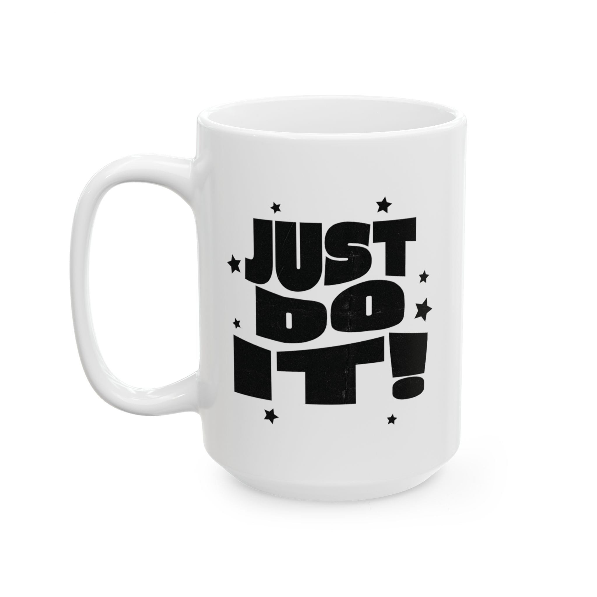 Motivational Ceramic Mug — "Just Do It!" Coffee Cup for Fitness Lovers & Office Inspiration